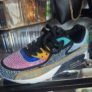 Multicolor Rhinestone Sneakers